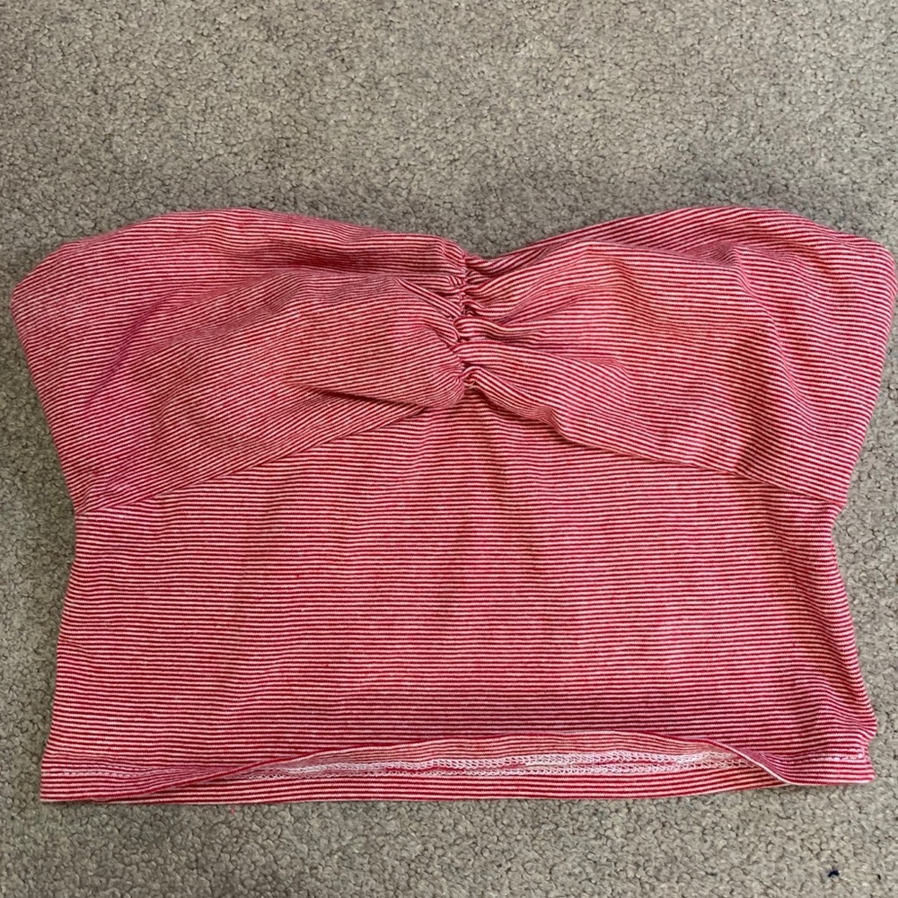 striped Pacsun tube top.